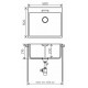 Кухонная мойка Tolero Loft TL-580 серый металлик №001