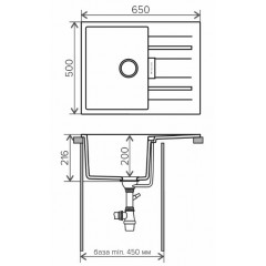 Кухонная мойка Tolero Loft TL-650 белый №923
