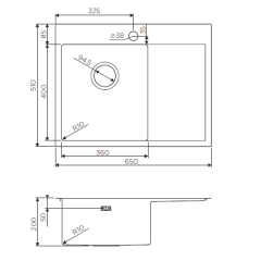 Кухонная мойка Omoikiri Akisame 65-LG-L