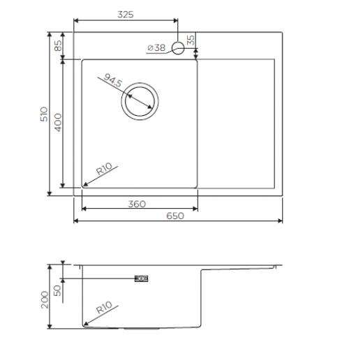 Кухонная мойка Omoikiri Akisame 65-LG-L
