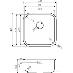 Кухонная мойка Omoikiri Omi 44-U/I GM вороненая сталь