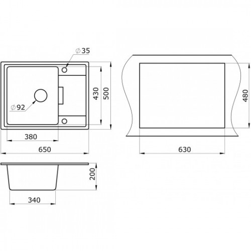 Кухонная мойка Paulmark Weimar PM216550-BL черный