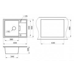 Кухонная мойка Paulmark Weimar PM216550-GR серый