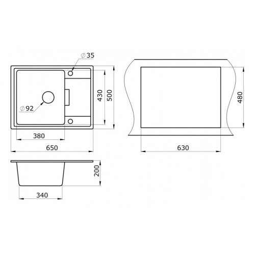Кухонная мойка Paulmark Weimar PM216550-GR серый