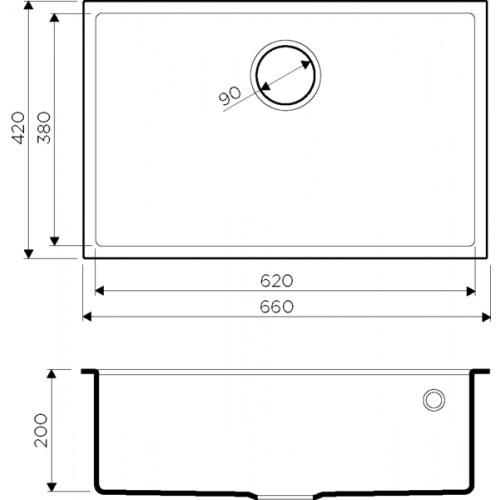 Кухонная мойка Omoikiri Tedori 66-U-WH (Белый)