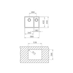 Кухонная мойка Teka Be Linea RS15 2B 580