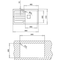Кухонная мойка Teka Diamond RS15 1B 1D 86 Auto черный 115100011