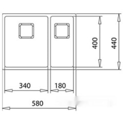 Кухонная мойка Teka FLEXLINEA RS15 2B 580 SQ 115030010