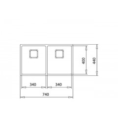 Кухонная мойка Teka Flexlinea RS15 2B 740 SQ