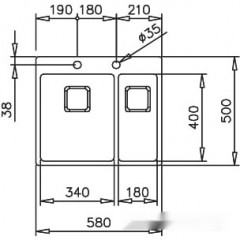 Кухонная мойка Teka FORLINEA RS15 2B 580