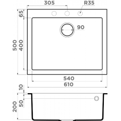 Кухонная мойка Omoikiri Bosen 61-BL (черный)