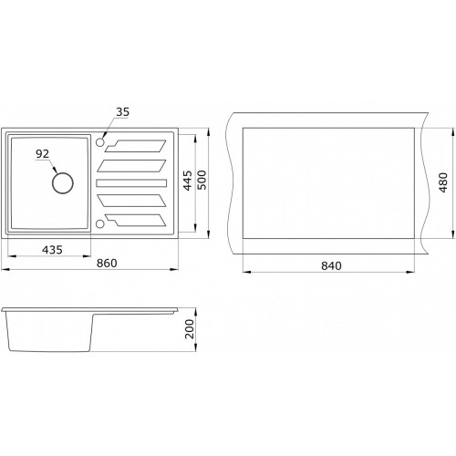 Кухонная мойка Granula 8601 шварц