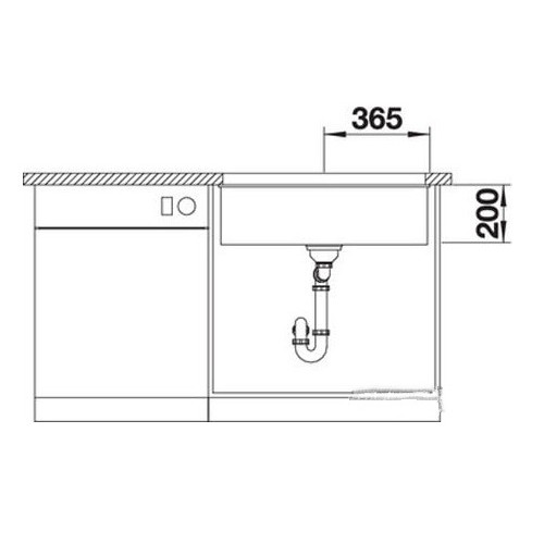 Кухонная мойка Blanco ETAGON 700-U черный 525891