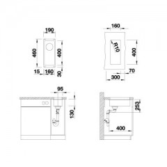 Кухонная мойка Blanco Subline 160-U (Black)