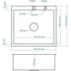 Кухонная мойка Avina HM5045 (Сатин)