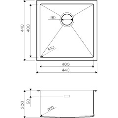 Кухонная мойка Omoikiri Taki 44-U/IF GM