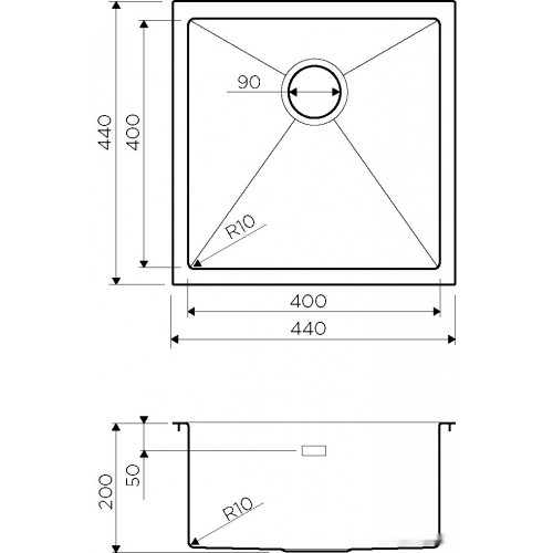 Кухонная мойка Omoikiri Taki 44-U/IF GM