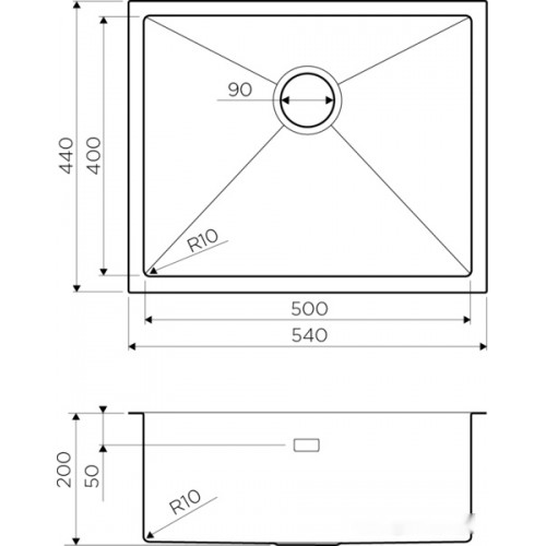 Кухонная мойка Omoikiri Taki 54-U/IF-GM (4973107)