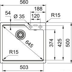 Кухонная мойка Franke Urban UBG 610-56 (миндаль)