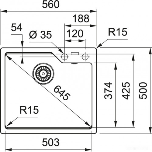 Кухонная мойка Franke Urban UBG 610-56 оникс