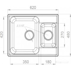Кухонная мойка GranFest QUARZ Z-09 (серый)