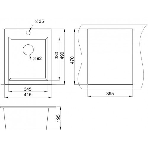 Кухонная мойка Granula 4201 (шварц)