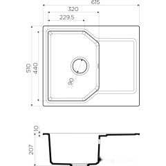 Кухонная мойка Omoikiri Yonaka 61-BE