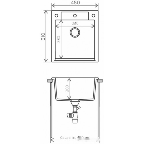 Кухонная мойка Polygran Argo 460 (песочный 302)