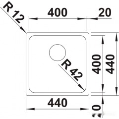 Кухонная мойка Blanco Solis 400-U полированная