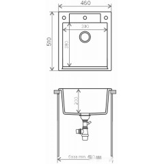 Кухонная мойка Polygran Argo 460 (черный 16)