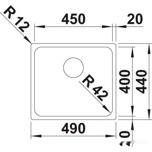 Кухонная мойка Blanco Solis 450-U 526120 (полированная)