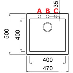 Кухонная мойка Elleci Quadra 102 Nero Pietra G54