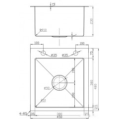 Кухонная мойка Avina HM4548 PVD (графит)