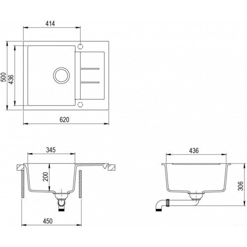 Кухонная мойка AquaSanita Tesa SQT102AW (silica 111)