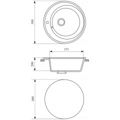 Кухонная мойка Gran-Stone GS-02 (328 бежевый)
