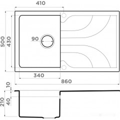 Кухонная мойка Omoikiri Yasugata 86-PL (платина)