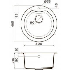 Кухонная мойка Omoikiri Yasugata 48R GR leningrad grey