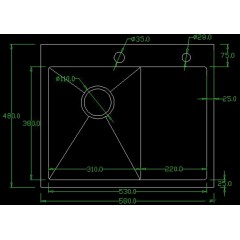 Кухонная мойка Avina HM5848L PVD (графит)