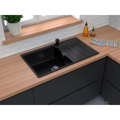 Кухонная мойка GranFest GF-LV-860L (графит)