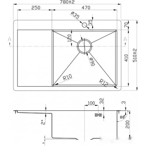 Кухонная мойка Zorg R-7851-R