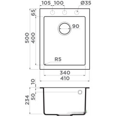 Кухонная мойка Omoikiri Bosen 41 GR (leningrad grey)