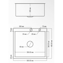 Кухонная мойка Avina HM6048 PVD (графит)