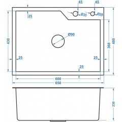 Кухонная мойка Avina HM6548 S PVD (графит)