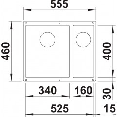 Кухонная мойка Blanco Rotan 340/160-U 526096 (черный)