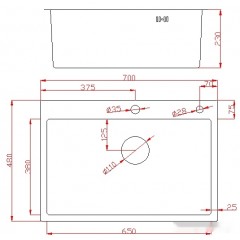 Кухонная мойка Avina HM7048 (нержавеющая сталь)
