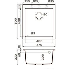Кухонная мойка Omoikiri Bosen 47 SA (бежевый)