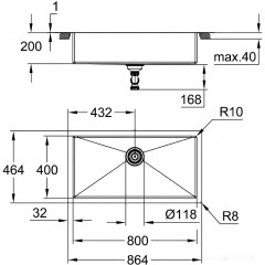 Кухонная мойка Grohe K700 90-S 86,4/46,4 1.0 31580SD1