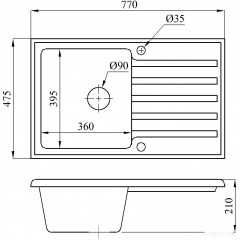 Кухонная мойка БелЭворс Styl (бежевый)
