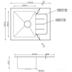 Кухонная мойка Zorg GS 6250 (черный)