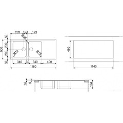 Кухонная мойка Smeg LPR116